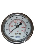 گیج فشار ویکا صفحه 63 میلی متر کانکشن برنجی از پشت  با رنج 160-0 بار