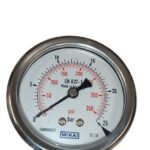گیج فشار ویکا صفحه 63 میلی متر کانکشن برنجی از پشت  با رنج 25-0 بار